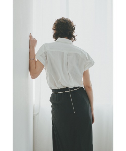 Muel Chic(ミュエルシック)の「Urban shirt アーバンシャツ(シャツ/ブラウス・レディース・スカイブルー/ブラック/ホワイト/ライトグリーン・FREE)」の16枚目の写真