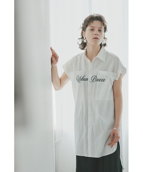 Muel Chic(ミュエルシック)の「Urban shirt アーバンシャツ(シャツ/ブラウス・レディース・スカイブルー/ブラック/ホワイト/ライトグリーン・FREE)」の10枚目の写真