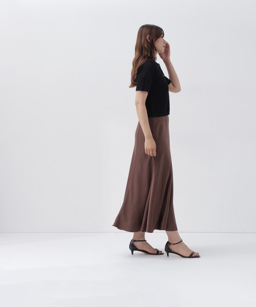 NATURAL BEAUTY BASIC(ナチュラルビューティーベーシック)の「ポロ襟メッシュカーディガン(カーディガン/ボレロ・レディース・ブルー系その他/オフホワイト/ブラック・フリ-)」の19枚目の写真