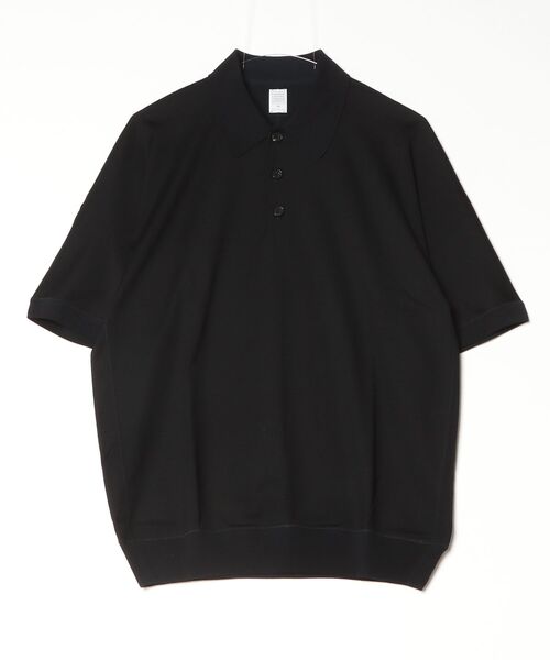 ESTNATION(エストネーション)の「GOOD PEOPLE GOOD STITCHING GOOD PRODUCT for ESTNATION / ショートスリーブ ポロニット(ポロシャツ・メンズ・グレー/ブラック・LARGE/MEDIUM)」の2枚目の写真