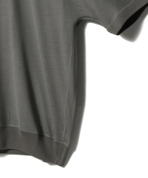 ESTNATION（エストネーション）の「GOOD PEOPLE GOOD STITCHING GOOD PRODUCT for ESTNATION / ショートスリーブ ポロニット（ポロシャツ・メンズ・グレー・LARGE）」の4枚目の写真