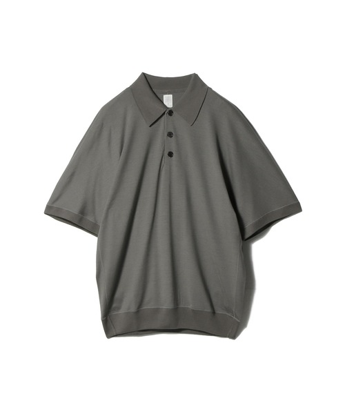 ESTNATION(エストネーション)の「GOOD PEOPLE GOOD STITCHING GOOD PRODUCT for ESTNATION / ショートスリーブ ポロニット(ポロシャツ・メンズ・グレー/ブラック・LARGE/MEDIUM)」の15枚目の写真