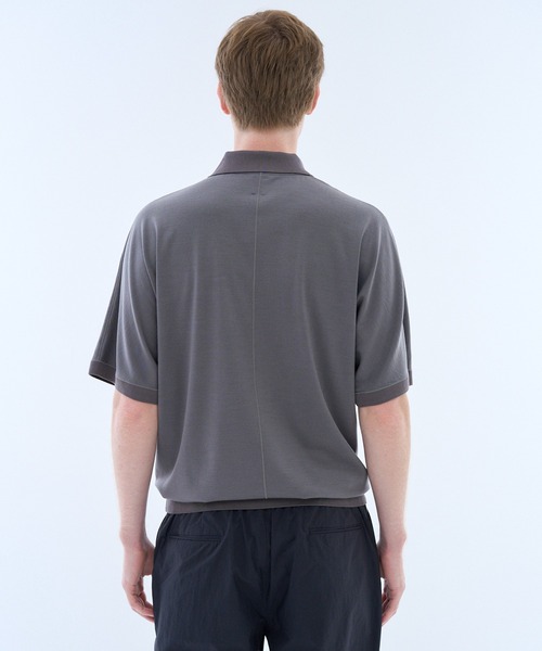 ESTNATION(エストネーション)の「GOOD PEOPLE GOOD STITCHING GOOD PRODUCT for ESTNATION / ショートスリーブ ポロニット(ポロシャツ・メンズ・グレー/ブラック・LARGE/MEDIUM)」の12枚目の写真