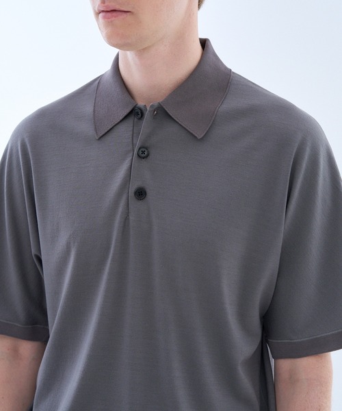 ESTNATION(エストネーション)の「GOOD PEOPLE GOOD STITCHING GOOD PRODUCT for ESTNATION / ショートスリーブ ポロニット(ポロシャツ・メンズ・グレー/ブラック・LARGE/MEDIUM)」の13枚目の写真
