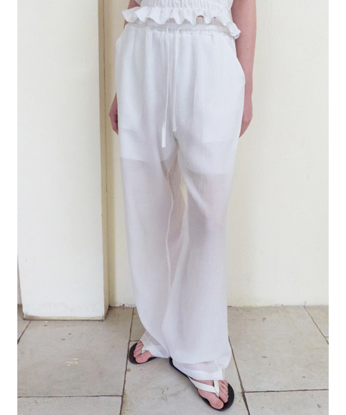 ETMON（エトモン）の「Crinkle Summer Pants, White（その他パンツ・レディース・その他・F）」の2枚目の写真