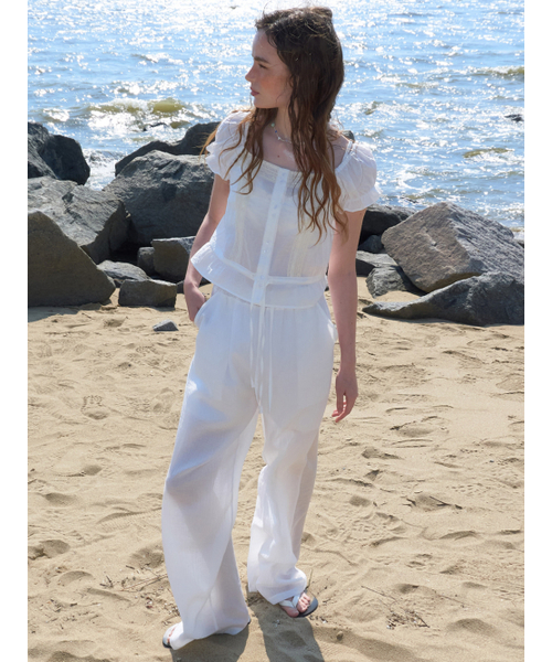 ETMON（エトモン）の「Crinkle Summer Pants, White（その他パンツ・レディース・その他・F）」の3枚目の写真