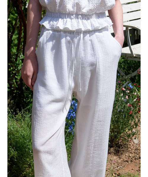 ETMON（エトモン）の「Crinkle Summer Pants, White（その他パンツ・レディース・その他・F）」の5枚目の写真