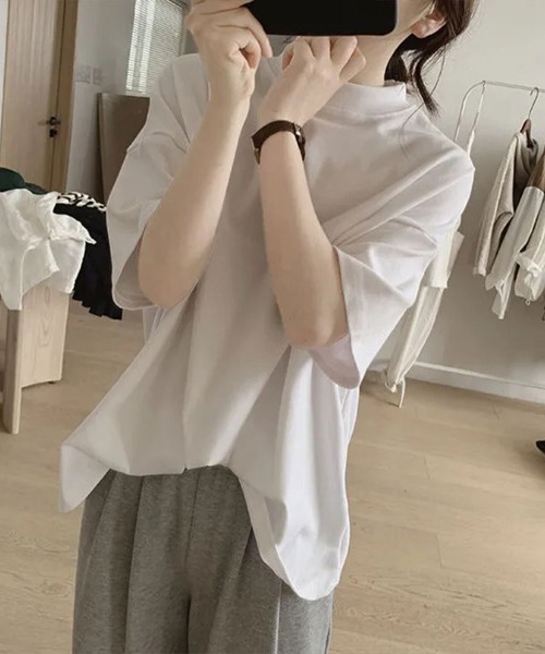 Flugge(フラッジー)の「クルーネックTシャツ(Tシャツ/カットソー・レディース・ホワイト/ネイビー・MEDIUM/LARGE)」の5枚目の写真