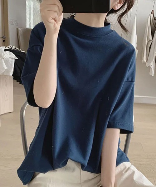 Flugge(フラッジー)の「クルーネックTシャツ(Tシャツ/カットソー・レディース・ホワイト/ネイビー・MEDIUM/LARGE)」の7枚目の写真