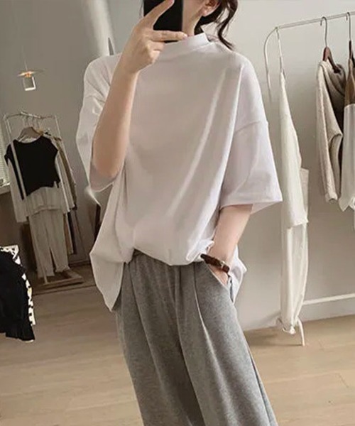 Flugge(フラッジー)の「クルーネックTシャツ(Tシャツ/カットソー・レディース・ホワイト/ネイビー・MEDIUM/LARGE)」の10枚目の写真