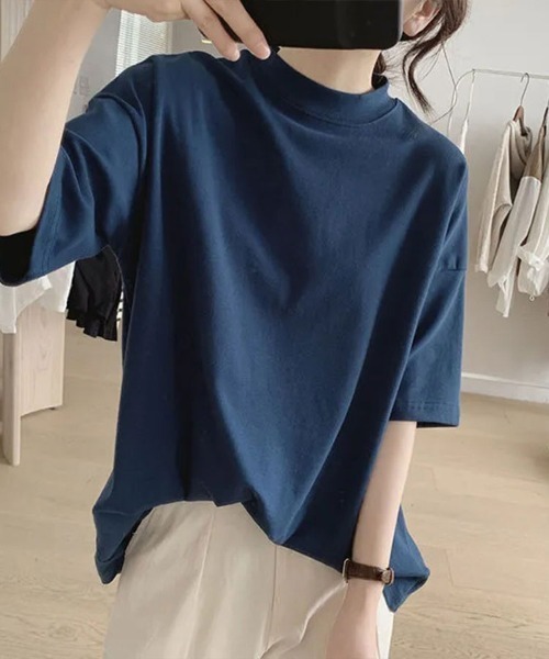 Flugge(フラッジー)の「クルーネックTシャツ(Tシャツ/カットソー・レディース・ホワイト/ネイビー・MEDIUM/LARGE)」の11枚目の写真