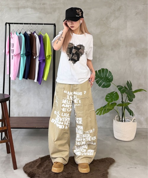sedacle(セダクル)の「アソートハートスタッズTEE(Tシャツ/カットソー・レディース・ミント/カーキ/レッド/ネイビー/レオパード/ピンク・LARGE/MEDIUM/SMALL)」の22枚目の写真