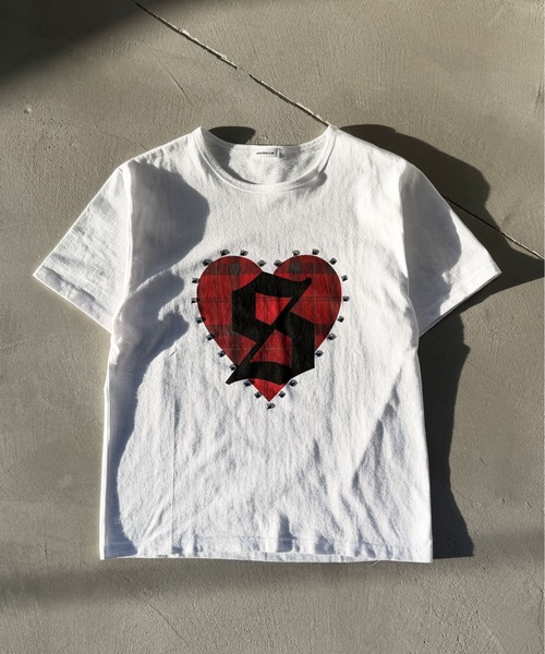 sedacle(セダクル)の「アソートハートスタッズTEE(Tシャツ/カットソー・レディース・ミント/カーキ/レッド/ネイビー/レオパード/ピンク・LARGE/MEDIUM/SMALL)」の11枚目の写真
