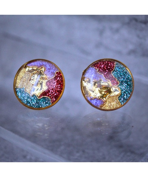 tone(トーン)の「【Willija】金属アレルギー対応《葉重~煌~》ワイヤーで描いた1点物ピアス(MA)(ピアス(両耳用)・レディース・ゴールド系2/ゴールド系3/ゴールド系1・FREE)」の14枚目の写真