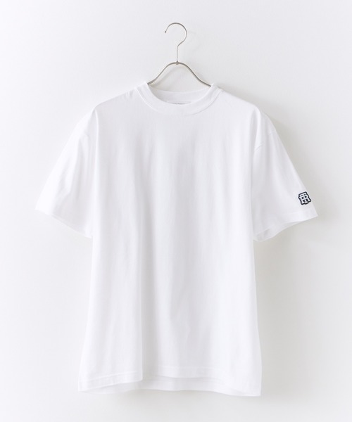 ROOPTOKYO(ループトウキョウ)の「オリジナルチームロゴ袖ワッペンTシャツ 半袖 クルーネック ハイグレードコットン 5.6oz 丸胴 シンプル ミドル丈 クロップド丈 短丈 メンズ レディース ユニセックス 秋 秋服 2026年秋冬(Tシャツ/カットソー・メンズ・ホワイト/ブラック/チャコール/ブルー/ライトピンク・S/M/L/XL)」の10枚目の写真