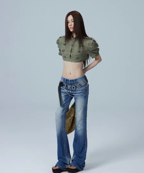 UP START（アップスタート）の「【LAMPOON】ナポレオンショートジャケット（その他アウター・レディース・グリーン・LARGE/MEDIUM/SMALL）」の3枚目の写真