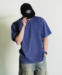 15番手ピグメントエッセンシャルクルーネック_PIGMENT BLUE