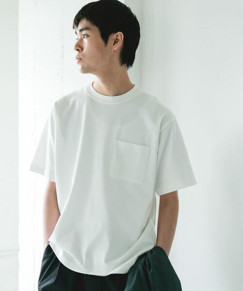 URBAN RESEARCH DOORS(アーバンリサーチドアーズ)の「SHAPE BACK クルーネック Tシャツ(Tシャツ/カットソー・メンズ・モカ/ブルー/チャコールグレー/オフホワイト・MEDIUM/LARGE)」の16枚目の写真