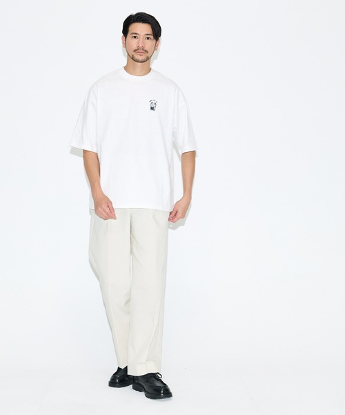 coca(coca)(コカ)の「ベアワンポイント胸刺繍半袖Tシャツ(Tシャツ/カットソー・メンズ・ネイビー/ホワイト・L/XL/M)」の4枚目の写真