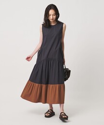 タフタ ギャザー ティアードワンピース ‐ウォッシャブル‐（ワンピース
