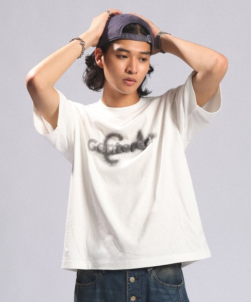 RAGEBLUE(レイジブルー)の「COMPACT SPRAY PRINT TSHIRTS/コンパクトスプレープリントTシャツ(Tシャツ/カットソー・メンズ・ホワイト/ブラック/ブラウン・MEDIUM/LARGE)」の1枚目の写真