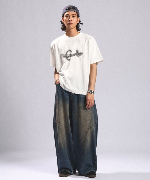 RAGEBLUE(レイジブルー)の「COMPACT SPRAY PRINT TSHIRTS/コンパクトスプレープリントTシャツ(Tシャツ/カットソー・メンズ・ホワイト/ブラック/ブラウン・MEDIUM/LARGE)」の5枚目の写真