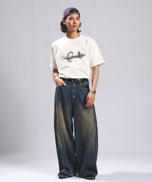 RAGEBLUE(レイジブルー)の「COMPACT SPRAY PRINT TSHIRTS/コンパクトスプレープリントTシャツ(Tシャツ/カットソー・メンズ・ホワイト/ブラック/ブラウン・MEDIUM/LARGE)」の7枚目の写真