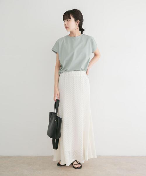ITEMS URBANRESEARCH(アイテムズ アーバンリサーチ)の「カットレースフレアスカート(スカート・レディース・オフホワイト/ブラック・FREE)」の7枚目の写真