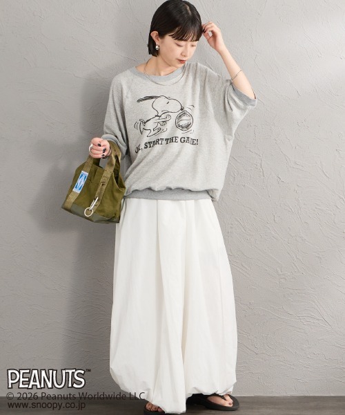 PEANUTS半袖大學T