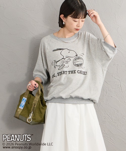 PEANUTS半袖大學T