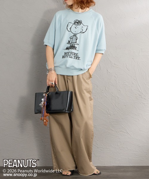 PEANUTS半袖大學T