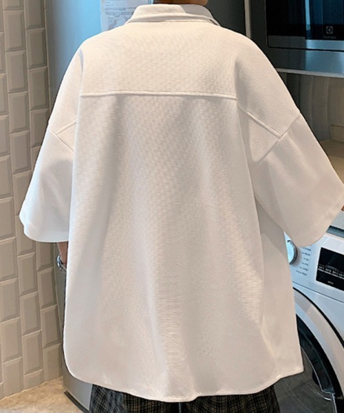 KELVIN(ケルヴァン)の「Ripple Open Shirt リップルオープンシャツ(シャツ/ブラウス・メンズ・ホワイト/ブラック・LARGE/MEDIUM)」の4枚目の写真
