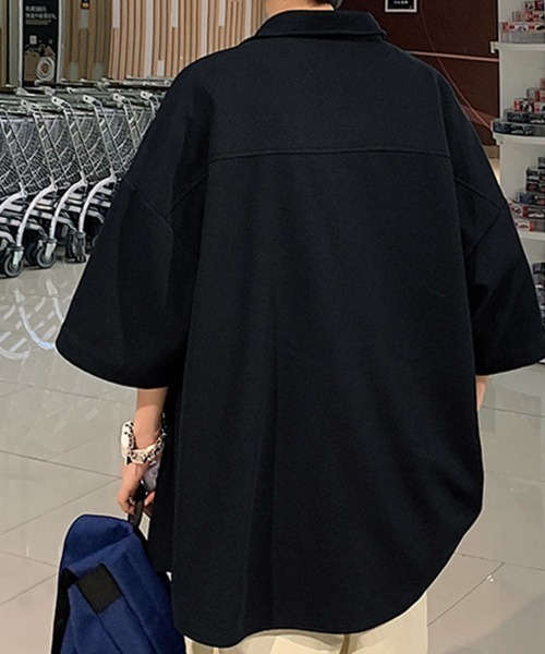 KELVIN(ケルヴァン)の「Ripple Open Shirt リップルオープンシャツ(シャツ/ブラウス・メンズ・ホワイト/ブラック・LARGE/MEDIUM)」の6枚目の写真
