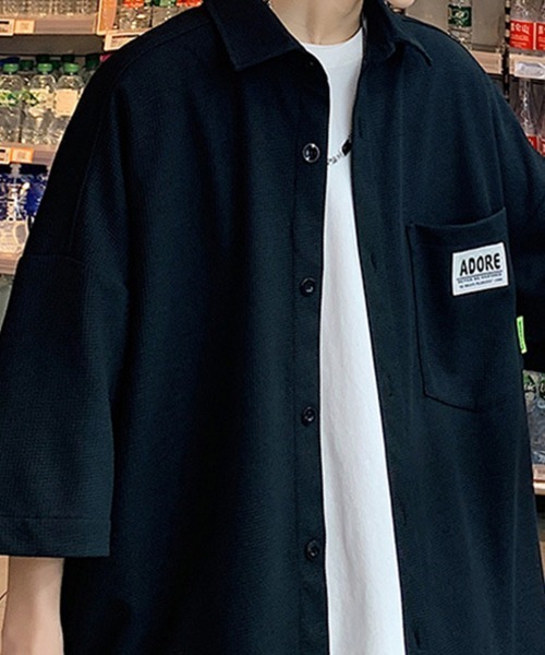 KELVIN(ケルヴァン)の「Ripple Open Shirt リップルオープンシャツ(シャツ/ブラウス・メンズ・ホワイト/ブラック・LARGE/MEDIUM)」の9枚目の写真