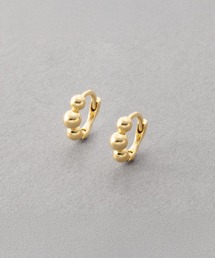 【金属アレルギー対応】極小5.5mm!メタルスフィアのキャッチレスフープピアス