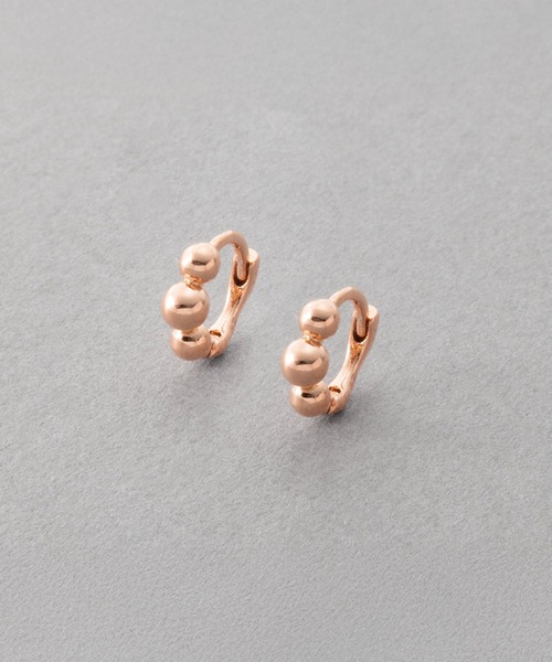 Cream dot.(クリームドット)の「【金属アレルギー対応】極小5.5mm!メタルスフィアのキャッチレスフープピアス(ピアス(両耳用)・レディース・ピンクゴールド/シルバー/ゴールド・ONE SIZE)」の11枚目の写真