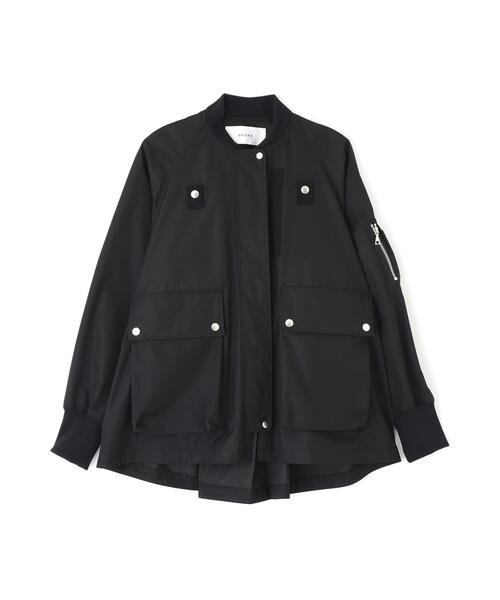 ADORE(アドーア)の「◆ハイカウントツイルジャケット(ブルゾン・レディース・カーキ/ブラック・38)」の5枚目の写真