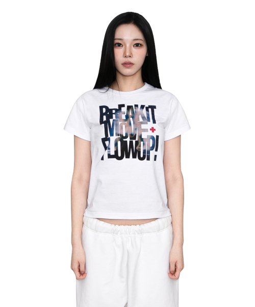 DURTの「MOVE CROP TEE (WHITE)(Tシャツ/カットソー・レディース・その他・OS)」の1枚目の写真