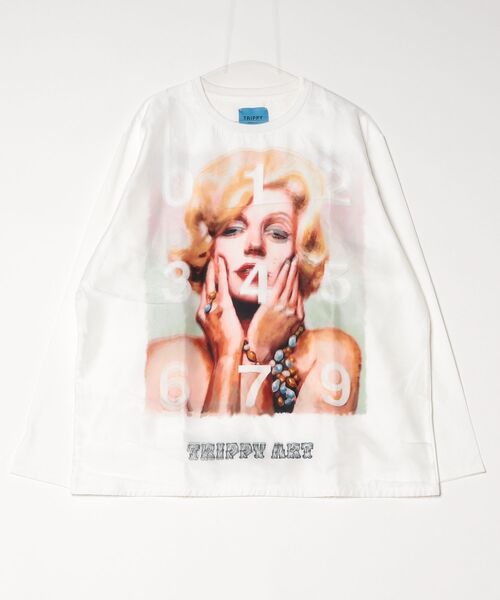 TRIPPY ART(トリッピーアート)の「TRIPPY ART(トリッピーアート) MONROE 3D L/S TEE(Tシャツ/カットソー・メンズ・ホワイト・XL)」の1枚目の写真