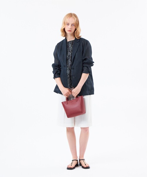 MACKINTOSH PHILOSOPHY(マッキントッシュ フィロソフィー)の「【UPTON JACKET(アップトン ジャケット)】リネンメッシュ(テーラードジャケット・レディース・ブラウン系その他4/ダークネイビー・38/36)」の3枚目の写真
