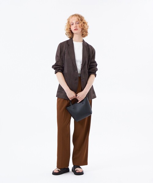 MACKINTOSH PHILOSOPHY(マッキントッシュ フィロソフィー)の「【UPTON JACKET(アップトン ジャケット)】リネンメッシュ(テーラードジャケット・レディース・ブラウン系その他4/ダークネイビー・38/36)」の4枚目の写真