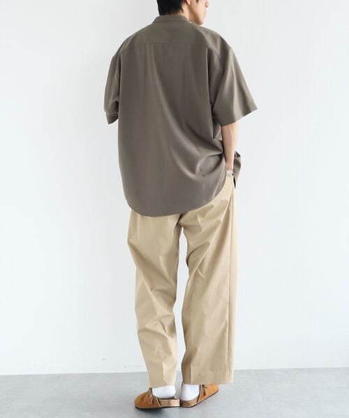 CRAFT STANDARD BOUTIQUE（クラフトスタンダードブティック）の「バンドカラー半袖シャツ（シャツ/ブラウス・メンズ・ネイビー/チャコールグレー/ライトブラウン・L/M）」の9枚目の写真