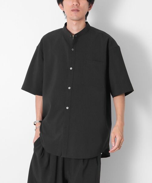 CRAFT STANDARD BOUTIQUE（クラフトスタンダードブティック）の「バンドカラー半袖シャツ（シャツ/ブラウス・メンズ・ネイビー/チャコールグレー/ライトブラウン・L/M）」の10枚目の写真