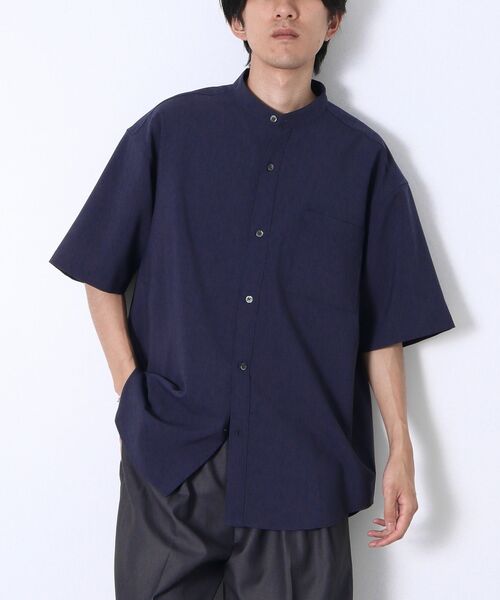 CRAFT STANDARD BOUTIQUE（クラフトスタンダードブティック）の「バンドカラー半袖シャツ（シャツ/ブラウス・メンズ・ネイビー/チャコールグレー/ライトブラウン・L/M）」の16枚目の写真