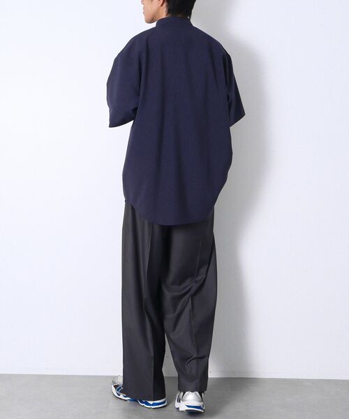 CRAFT STANDARD BOUTIQUE（クラフトスタンダードブティック）の「バンドカラー半袖シャツ（シャツ/ブラウス・メンズ・ネイビー/チャコールグレー/ライトブラウン・L/M）」の21枚目の写真