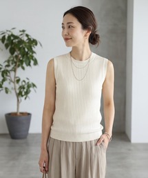 超涼感シャラシャラ落ち感ヴィスコースニットトップス