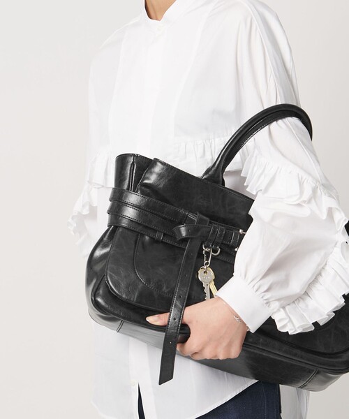 OSOI(オソイ)の「<OSOI>TOTE BROCLE バッグ VEIN(トートバッグ・レディース・ブラック・FREE)」の1枚目の写真