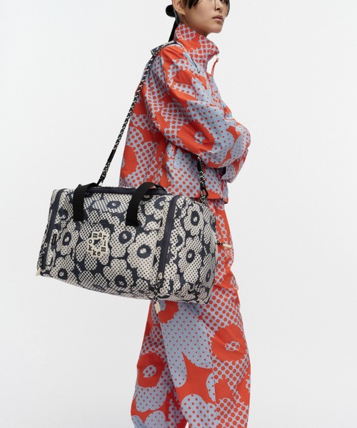 marimekko｜マリメッコのショルダーバッグ（グレー/灰色系・ストライプ