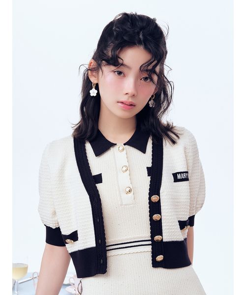 LILY BROWN(リリーブラウン)の「【LILY BROWN×MARY QUANT】ニットカーディガン(カーディガン/ボレロ・レディース・オフホワイト/ブラウン/ブラック・F)」の13枚目の写真