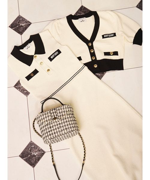 LILY BROWN(リリーブラウン)の「【LILY BROWN×MARY QUANT】ニットカーディガン(カーディガン/ボレロ・レディース・オフホワイト/ブラウン/ブラック・F)」の14枚目の写真